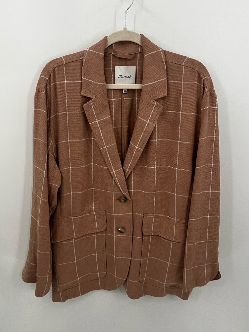 Madewell Women's Breezewoven Larsen Windowpane Blazer